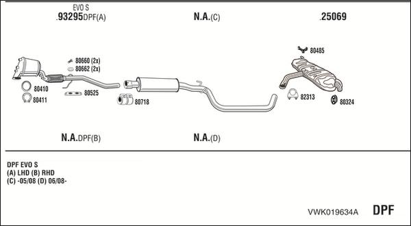 Fonos VWK019634A - Система выпуска ОГ autosila-amz.com