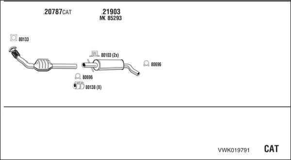 Fonos VWK019791 - Система выпуска ОГ autosila-amz.com