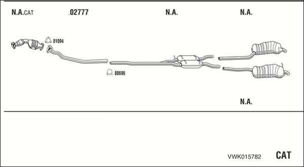 Fonos VWK015782 - Система выпуска ОГ autosila-amz.com