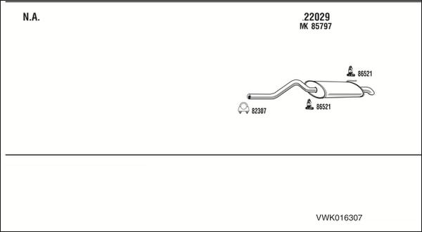 Fonos VWK016307 - Система выпуска ОГ autosila-amz.com