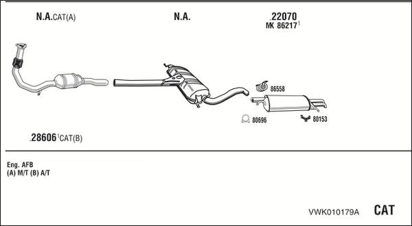 Fonos VWK010179A - Система выпуска ОГ autosila-amz.com