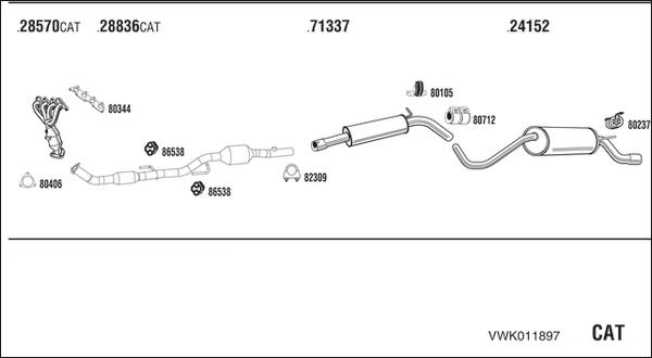 Fonos VWK011897 - Система выпуска ОГ autosila-amz.com