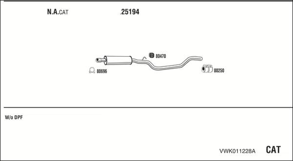 Fonos VWK011228A - Система выпуска ОГ autosila-amz.com