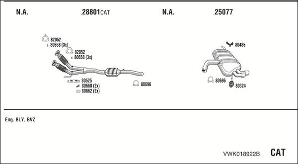 Fonos VWK018922B - Система выпуска ОГ autosila-amz.com