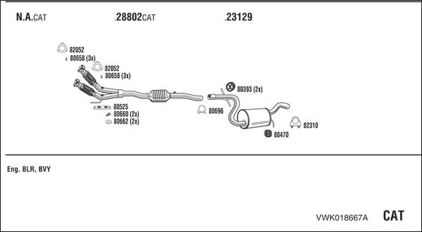 Fonos VWK018667A - Система выпуска ОГ autosila-amz.com