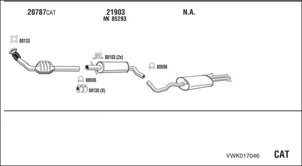 Fonos VWK017046 - Система выпуска ОГ autosila-amz.com