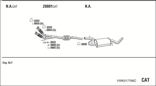 Fonos VWK017766C - Система выпуска ОГ autosila-amz.com