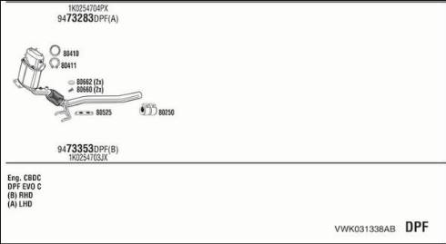 Fonos VWK031338AB - Система выпуска ОГ autosila-amz.com