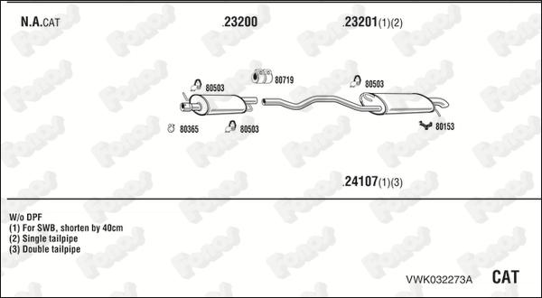 Fonos VWK032273A - Система выпуска ОГ autosila-amz.com