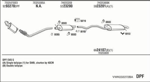 Fonos VWK032272BA - Система выпуска ОГ autosila-amz.com