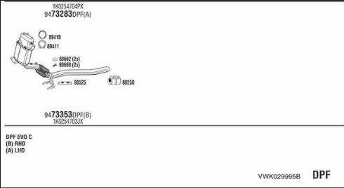 Fonos VWK029995B - Система выпуска ОГ autosila-amz.com