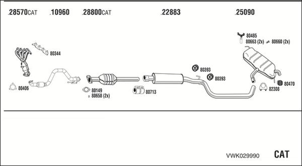 Fonos VWK029990 - Система выпуска ОГ autosila-amz.com