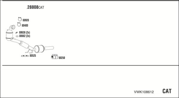 Fonos VWK108612 - Система выпуска ОГ autosila-amz.com