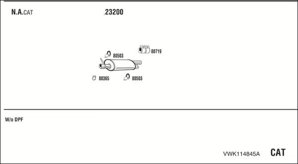 Fonos VWK114845A - Система выпуска ОГ autosila-amz.com