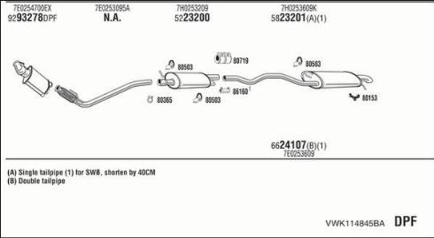 Fonos VWK114845BA - Система выпуска ОГ autosila-amz.com