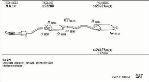 Fonos VWK114866A - Система выпуска ОГ autosila-amz.com