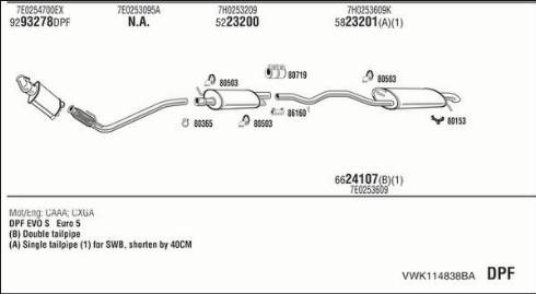 Fonos VWK114838BA - Система выпуска ОГ autosila-amz.com