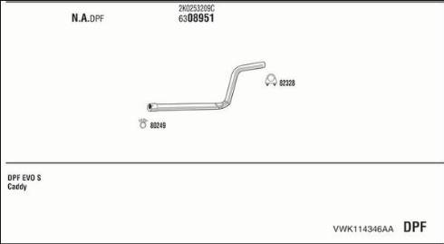 Fonos VWK114346AA - Система выпуска ОГ autosila-amz.com