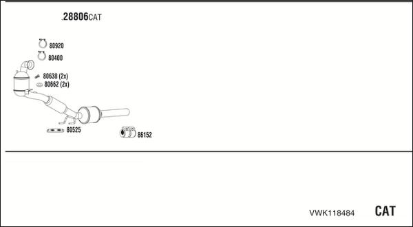 Fonos VWK118484 - Система выпуска ОГ autosila-amz.com