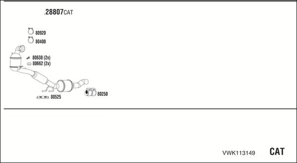 Fonos VWK113149 - Система выпуска ОГ autosila-amz.com