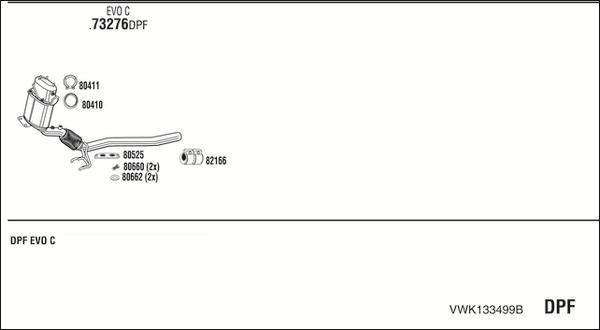 Fonos VWK133499B - Система выпуска ОГ autosila-amz.com