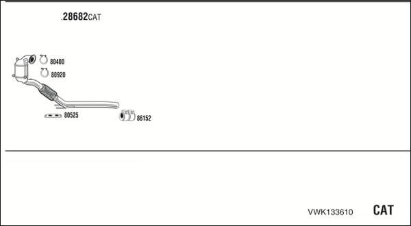 Fonos VWK133610 - Система выпуска ОГ autosila-amz.com