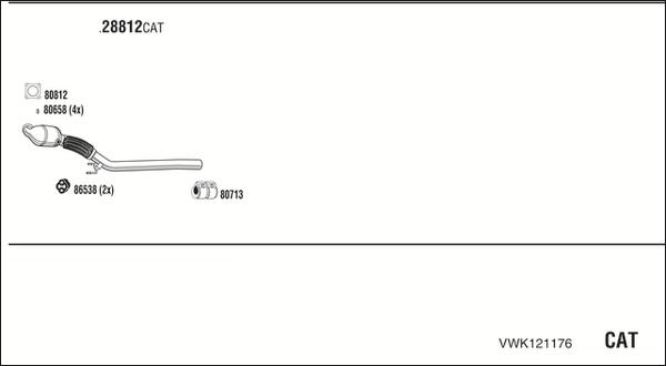 Fonos VWK121176 - Система выпуска ОГ autosila-amz.com