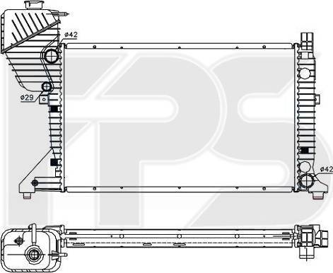 FPS FP 46 A1030-P - Радиатор, охлаждение двигателя autosila-amz.com