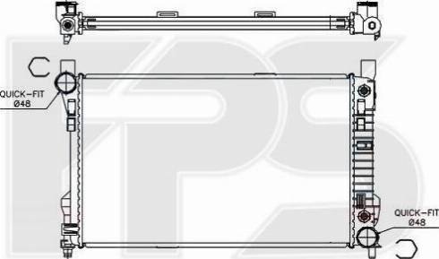 FPS FP 46 A228-X - Радиатор, охлаждение двигателя autosila-amz.com