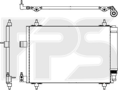 FPS FP 54 K461 - Конденсатор кондиционера autosila-amz.com