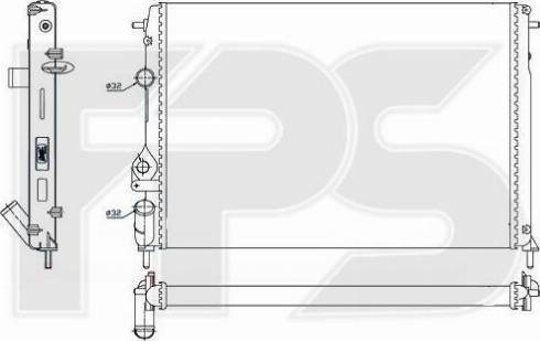 FPS FP 56 A1149-X - Радиатор, охлаждение двигателя autosila-amz.com