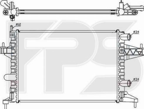 FPS FP 52 A265-X - Радиатор, охлаждение двигателя autosila-amz.com
