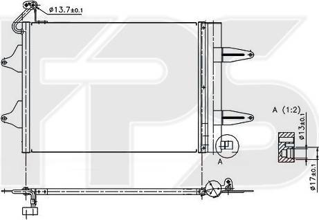 FPS FP 64 K221 - Конденсатор кондиционера autosila-amz.com