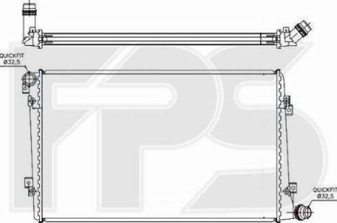 FPS FP 62 A171-X - Радиатор, охлаждение двигателя autosila-amz.com