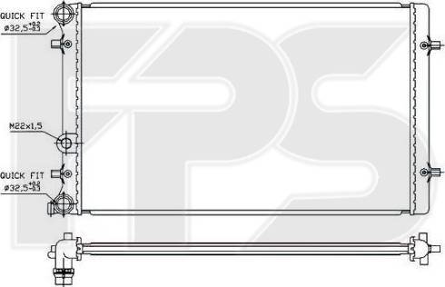 FPS FP 62 A826-X - Радиатор, охлаждение двигателя autosila-amz.com