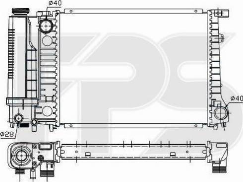 FPS FP 14 A17-X - Радиатор, охлаждение двигателя autosila-amz.com