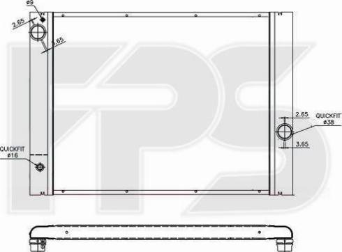 FPS FP 14 A889 - Радиатор, охлаждение двигателя autosila-amz.com