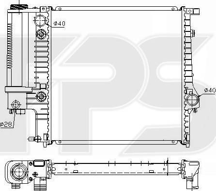 FPS FP 14 A21 - Радиатор, охлаждение двигателя autosila-amz.com