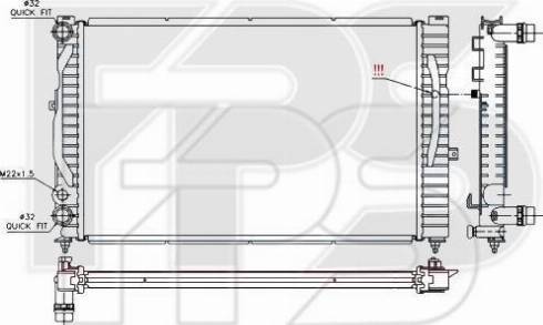 FPS FP 12 A404 - Радиатор, охлаждение двигателя autosila-amz.com