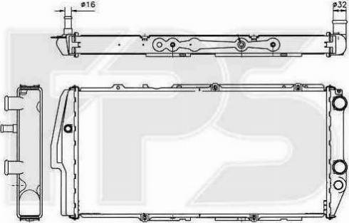 FPS FP 12 A415 - Радиатор, охлаждение двигателя autosila-amz.com