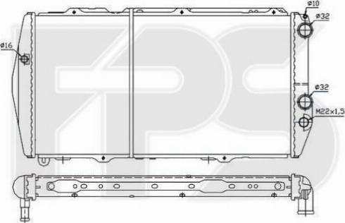 FPS FP 12 A848-X - Радиатор, охлаждение двигателя autosila-amz.com