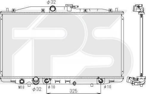 FPS FP 30 A1393-X - Радиатор, охлаждение двигателя autosila-amz.com