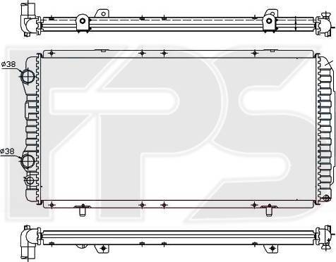 FPS FP 20 A722-X - Радиатор, охлаждение двигателя autosila-amz.com