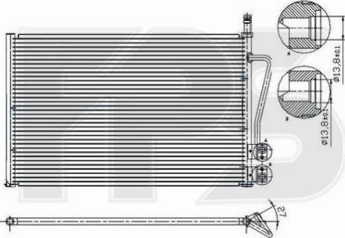 FPS FP 28 K75 - Конденсатор кондиционера autosila-amz.com