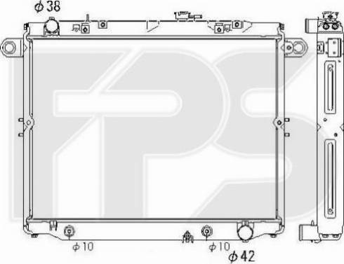 FPS FP 70 A1300 - Радиатор, охлаждение двигателя autosila-amz.com