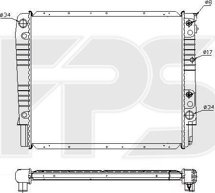 FPS FP 72 A486 - Радиатор, охлаждение двигателя autosila-amz.com