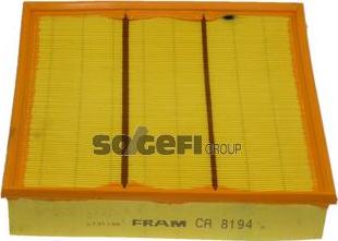 FRAM CA8194 - Воздушный фильтр, двигатель autosila-amz.com