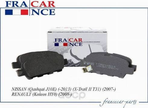 Francecar FCR210514 - Тормозные колодки, дисковые, комплект autosila-amz.com
