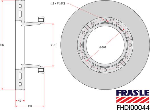 FRAS-LE FHDI00044 - Тормозной диск autosila-amz.com
