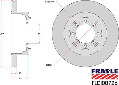 FRAS-LE FLDI00726 - Тормозной диск autosila-amz.com